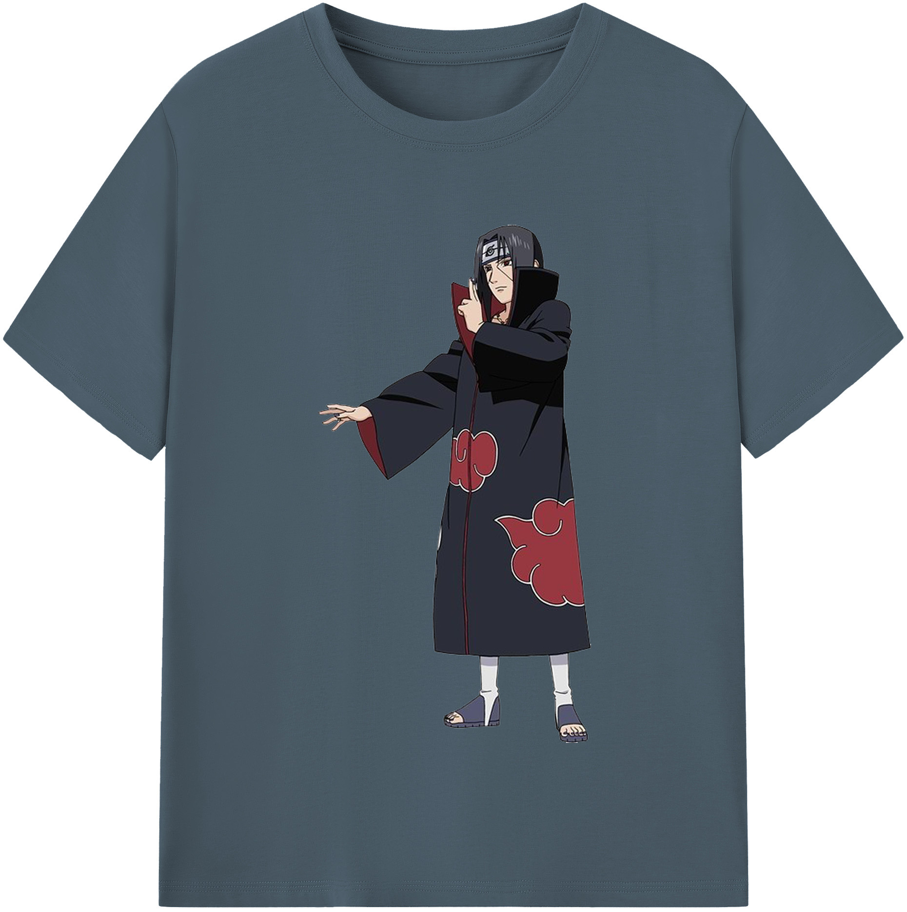 （画像用） NARUTO -ナルト- うちは イタチ Uchiha Itachi 綿100％半袖Tシャツ（フロントプリント）